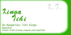 kinga tihi business card